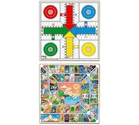 Cayro - Tablero Parchís y Oca De Madera - Diseño Clásico y Elegante - Tamaño 40 x 40 - Juego Tradicional - Desarrollo Cognitivo - Diseño Elegante y Duradero