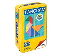 Cayro - Tangram - + 7 Años - Piezas de Madera de Colores - Juego Educativo de Mesa - Ideal Niños y Adultos - 7 Tans, 1 Caja de Metal y Libro Ilustrado