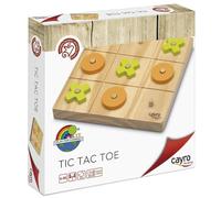 Cayro - Tic TAC Toe - + 6 Años - Modelo de Madera - Juego de Mesa para Niños y Adultos - 3 en Raya Decorativo - Fichas Verdes y Naranjas - 2 Jugadores