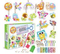 CAYUDEN Llaveros Pintura Diamantes, 15pcs 5D Pintura de Diamantes Llavero DIY Animados Arte Diamante Keyrings Diamantes Ornamentos para Niños Niñas Colgantes 5D Diamond Painting Keychains Accesorios