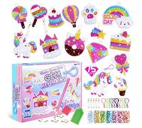 CAYUDEN Llaveros Pintura Diamantes, 15pcs 5D Pintura de Diamantes Llavero DIY Unicornio Arte Diamante Keyrings Diamantes Ornamentos Diamond Painting Keychains Accesorios para Niños