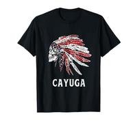 Cayuga - Diadema de calavera con bandera de Estados Unidos Camiseta