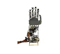 CAYUND Palma de Mano de Metal de 5 Grados, Robot humanoide de Dedo mecánico biónico, Garra de Agarre con servomanipulador pequeño de 5 Ejes, vástago DIY(Left Hand)