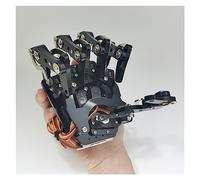 CAYUND Robot humanoide con Garra de Mano robótica de 5 Dof, Garra manipuladora mecánica ensamblada biónica for Robot de programación UNO, Kit de Bricolaje(Left Hand)