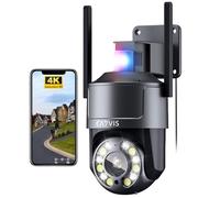 CAYVIS 4K 8MP Camara de Vigilancia Exterior WiFi, 2,4/5GHz IP Camara Seguridad Exteriorcon con Detección Humana/Vehículo, Seguimiento Automático, Zoom óptico 5X, Visión Nocturna Colorida,IP66