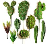 Cayway 10 Pz Suculentas Falsas Plantas de Cactus Artificiales, Suculentas Plantas Artificiales Surtidas Suculentas Faux Suculentas para Decoración del Hogar, Decoración de Pared, Jardín, Bricolaje