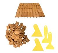 Cayway 100 PCS Ladrillos en Miniatura, Tejas Miniatura Manualidades Piedra en Miniatura, Tejas en Miniatura, Bricolaje Casa de Muñecas Ladrillos Diorama Hada