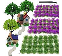 Cayway 11 Pz Meadow Flowers Tufts Terrain Model Kit Árboles en Miniatura, Camino Micro Paisaje, Casa Micro Paisaje para El Paisaje del Jardín de Bricolaje
