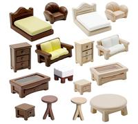 Cayway 16 piezas de accesorios de jardín de hadas, mini sillas y mesas, accesorios de muebles para decoración de micro paisajes