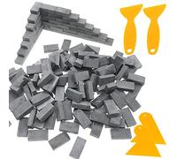 Cayway 200 Pz Ladrillos en Miniatura Mini Ladrillos Piedra 1:16 Mini Ladrillo Gris para Micro Paisaje, Bricolaje Casa de Muñecas Ladrillos Diorama Hada