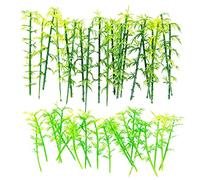 Cayway 40 PzÁrboles de Bambú de Plástico, Modelo de Árbol Bambú Árbol Diorama de Paisaje de Ferrocarril Árboles de Arquitectura para DIY Paisaje, 6CM y 8CM