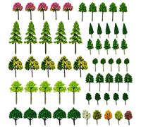 Cayway 60 Pz Árboles en Miniatura Árboles de Plástico Modelo de Árbol Diorama Árboles Maquetas Plástico Árboles Miniatura Decorativos para DIY Paisaje