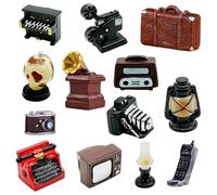 Cayway 8 monederos retro de hojalata, mini monedero para llaves, monedero de bolsillo, monedero retro para niños y niñas, recuerdos de fiesta, accesorios de jardín de hadas, rojo y amarillo, Estilo B