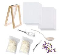 Cayway 8 Paquete Juego de manualidades de papel de flores secas, Flores secas, Reemplazo de Tela de Malla para Fabricación de papel de Madera y Manualidades