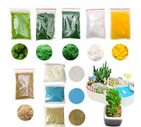 Cayway Kit de Materiales Base Desierto, Simulación Artificial de Musgo, Árboles en Miniatura Kit de Material de Base de Paisaje, Gravel para Arquitectura del paisaje