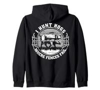 Caza Cerdos cercas fallan Cazador de jabalí Salvaje Caza de Cerdos Salvajes Sudadera con Capucha