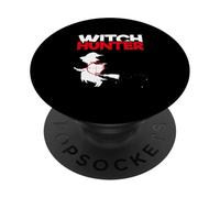 Caza de Brujas Halloween Amante de brujería Divertido Cazador de Brujas PopSockets PopGrip Adhesivo