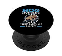 Caza de Cerdos Salvando Granjas y Ranchos Cazador de jabalí Caza de Cerdo PopSockets PopGrip Adhesivo