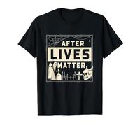 Caza de Fantasmas Cementerio de Humor Paranormal después de Que Las Vidas importan Camiseta gráfica económica, Hombre, Negro, M