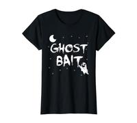 Caza de Fantasmas Humor Paranormal Investigador Ghost Bait Camiseta gráfica económica, Mujer, Negro, L