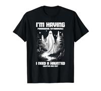 Caza de Fantasmas Humor Retiros paranormales Ubicación embrujada Camiseta gráfica económica, Hombre, Negro, S