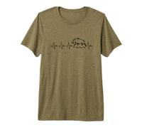Caza de jabalíes Heartbeat Camiseta Premium
