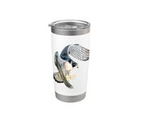 Caza del halcón peregrino Vaso térmico de acero inoxidable de doble pared