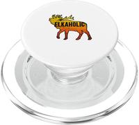 Caza Divertida de Alces: Elkaholic para Cazadores de Ciervos PopSockets PopGrip para MagSafe