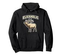 Caza Divertida de Alces: Elkaholic para Cazadores de Ciervos Sudadera con Capucha