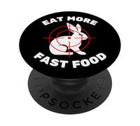 Caza Divertida de Conejos para Cazadores comen más Comida rápida PopSockets PopGrip Adhesivo