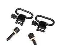 Caza Explorer (rápida Sling giratorio desmontable de acero inoxidable un par (plata/negro), Negro