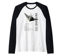 Caza furtivo F-117 Nighthawk (especificaciones) Camiseta Manga Raglan