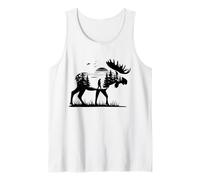 Caza Gráfico Vida Silvestre Al Aire Libre Elk Buck Caza Hombres y Mujeres Camiseta sin Mangas