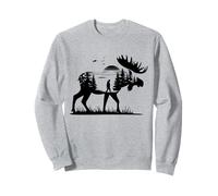 Caza Gráfico Vida Silvestre Al Aire Libre Elk Buck Caza Hombres y Mujeres Sudadera