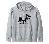 Caza Gráfico Vida Silvestre Al Aire Libre Elk Buck Caza Hombres y Mujeres Sudadera con Capucha