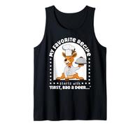 Caza Receta Humor Cazador Ciervo Temporada Cocinero Chef al Camiseta sin Mangas