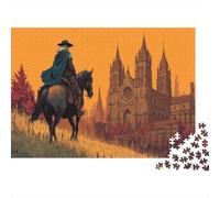 Cazador de Brujas a Caballo,Rompecabezas para Adultos 1000pcs (75x50cm),Juegos De Desafío De
