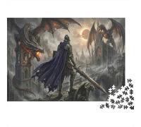 Cazador de Dragones Medieval Puzzle 1000 Piezas Adultos Y Niños,Reto,Rompecabezas,14 Años+,Deco Pared,Regalo Ideal,Premium,Cartón,Anti-estrés,Relax,Desafío,Educativo 38x26cm