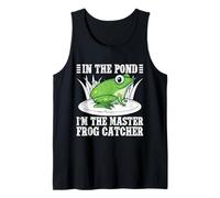 Cazador De Ranas In The Pond Master Catcher Rana Camiseta sin Mangas