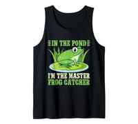 Cazador De Ranas In The Pond Master Catcher Rana Camiseta sin Mangas