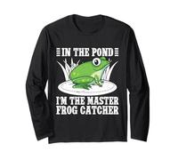 Cazador De Ranas In The Pond Master Catcher Rana Manga Larga