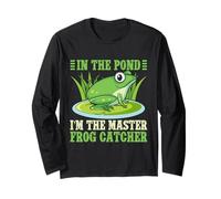 Cazador De Ranas In The Pond Master Catcher Rana Manga Larga