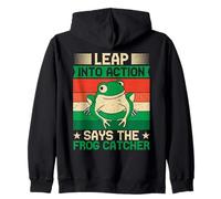 Cazador De Ranas Leap Into Action Rana Sudadera con Capucha