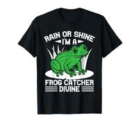 Cazador De Ranas Rain Or Shine I´m A Divine Rana Camiseta