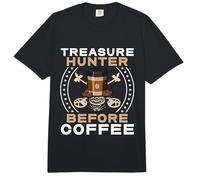 Cazador de Tesoros Antes del Detector Amante del café Cazador Comfort Colors Adult Heavyweight T-Shirt