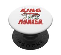 Cazador Rey Humor Hongos Estilo Bosque Naturaleza PopSockets PopGrip Adhesivo