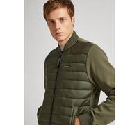 Cazadora bimaterial sudadera-chaqueta acolchada Hombre Talla L. Color Verde
