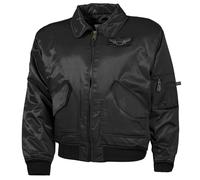 Cazadora de aviador MFH US CWU Heavy Version Hombre Lässig Armee Windjacke Negro
