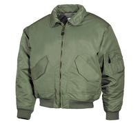Cazadora de aviador MFH US CWU Hombre Casual Cálido Militar Táctico OD Green
