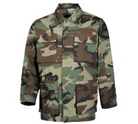 Cazadora de campaña MFH US BDU Ripstop Hombre Outdoor Militar Caza Woodland Camo